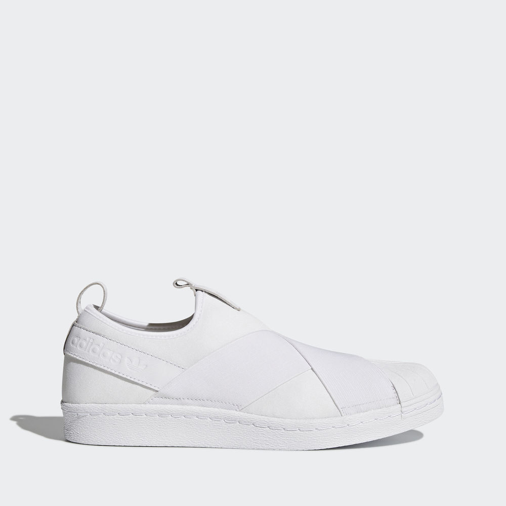 Adidas Superstar Slip-on - Originals γυναικεια - Ασπρα/Μαυρα/Γκρι,Μέγεθος: EU 36 – 54 2/3 (568UMJLT)